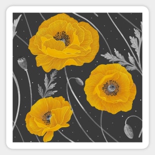 Yellow Poppy Sticker